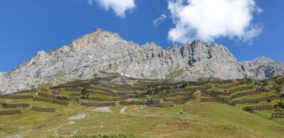 Die Lawinenverbauungen beim Mettener Butzli