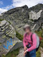 Einstieg zum schönen, plattigen Grat des Poncione di Piòta