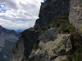 Die gesamte Traverse verläuft im Absturzgelände