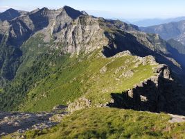 Rückblick über den Gratverlauf vom Beginn der Kletterei