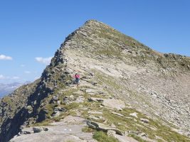 Zum Schluss warten noch einige steile Felsplatten im Abstieg zur Bocchetta dello Scaiee.