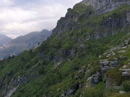 Schnüerliweg am Fuss der Cima Bianca