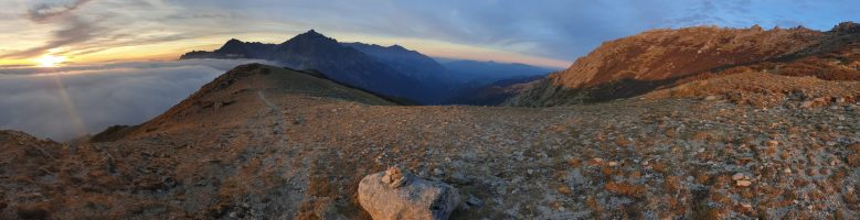 Abendgruss aus der Mondlandschaft zum Monte d`Oro (2389) [alt=1880 imgDir=NNW]