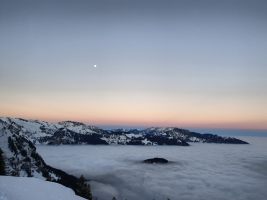 Frühmorgendlicher Start auf der Bannalp