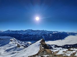 Aussicht vom Höch Gumme ins Berner Oberland