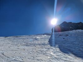 Fast so etwas wie Pulverschnee -- zumindest nicht hard