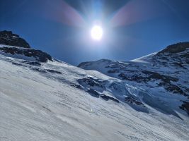 Sehr harte Oberfläche auf dem oberen Ammertegletscher