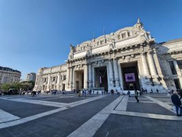 Das monumentale Bahnhofsgebäude Milano Centrale