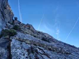 Plattiger Aufstieg in der S-Flanke