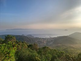 Cavo und dahinter die Landzunge von Piombino