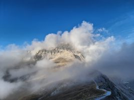 Wolkenspiel um den Corno Grande