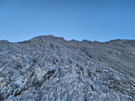 Im Aufstieg gegen die Nordkante