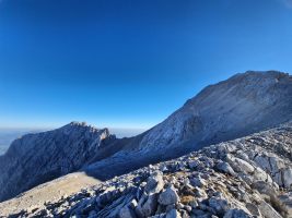 Corno Piccolo und Nordkante des Corno Grande mit der Via Normale