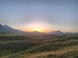 Letzter Sonnenaufgang über Piccolo Tibet