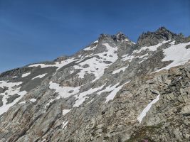 Rückblick auf Abstieg und Traverse