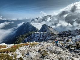 Schulter nach dem steilen Nordwandteil