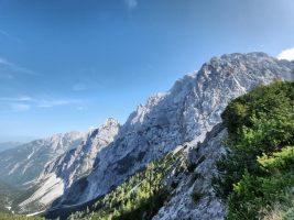 Letzter Blick in die Prisank-Nordflanke mit dem Gesicht des Schlafenden Mädchens