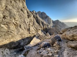 Kurzer Abstieg -- übrigens auch nicht ganz einfach