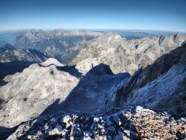 Blick zum gestrigen Aufstieg