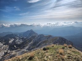 Weiterweg entlang dem Grat