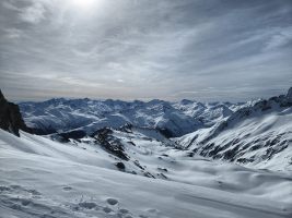 Blick in die Surselva hinunter