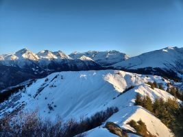 Piz Plaun Grond (Bostg) im Rückblick