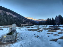 Prau Sura an einem eisig kalten Morgen