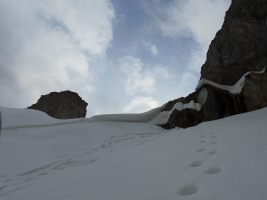 Wieder gut gespurt, inkl. Wächte