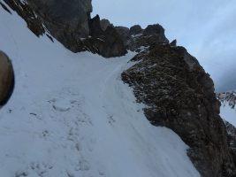 Erster Aufstieg nach rechts oben