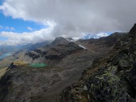 Diavolezzasee und Skipisten