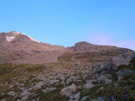 Corn Boval und links Piz Morteratsch